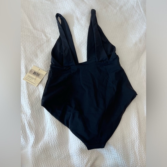 Mara Hoffman Audrey One Piece Swimsuit Black Plunge Bathing Suit Size M NWT - Picture 13 of 15